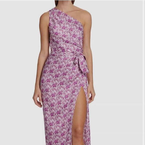 CAMI NYC $375 nanu dress in purple paisley, size 4 - Picture 2 of 7
